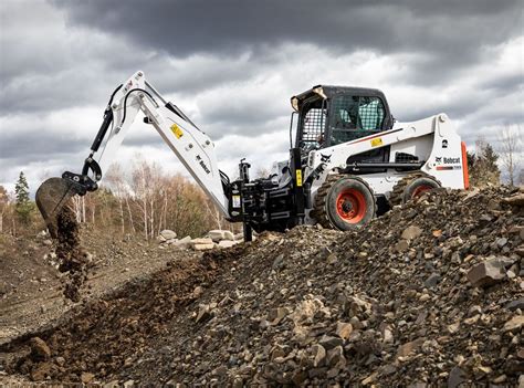 skid steer with backhoe|bobcat with backhoe attachment.